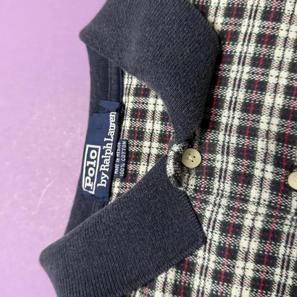 Vintage Polo By Ralph Lauren Made In Mexico Polo Shirt Multicolor Plaid Men M